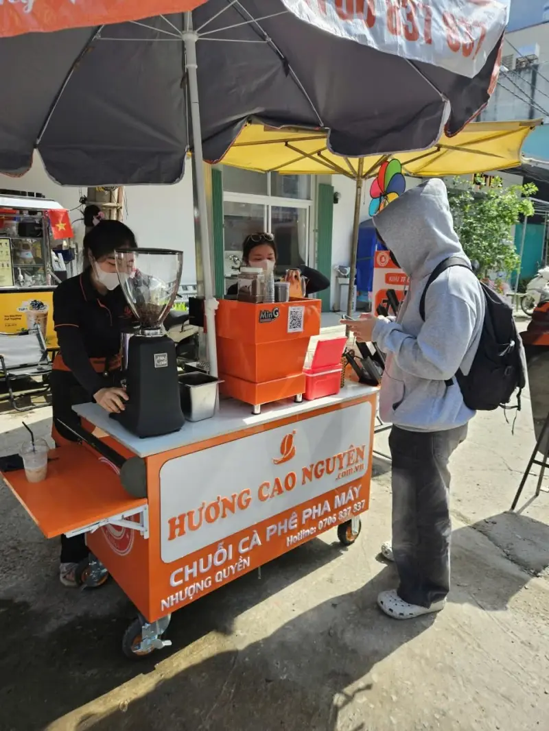 Hình ảnh kinh doanh các mô hình cafe nhượng quyền Hương Cao Nguyên