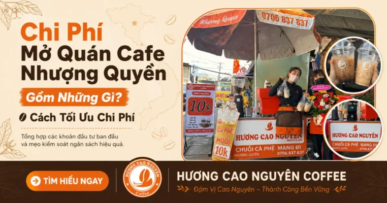 Chi Phí Mở Quán Cafe Nhượng Quyền Gồm Những Gì? Cách Tối ưu chi phí