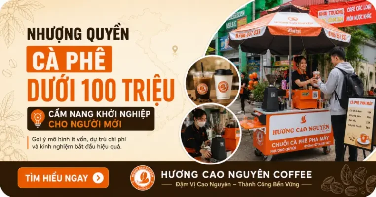Nhượng Quyền Cà Phê Dưới 100 Triệu: Cẩm nang khởi nghiệp cho người mới