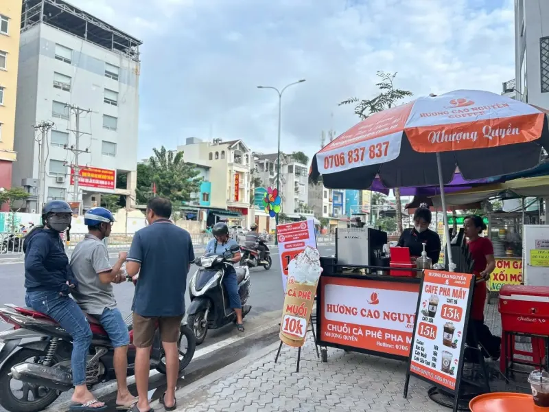 Mô hình xe cafe nhượng quyền take Away của Hương Cao Nguyên