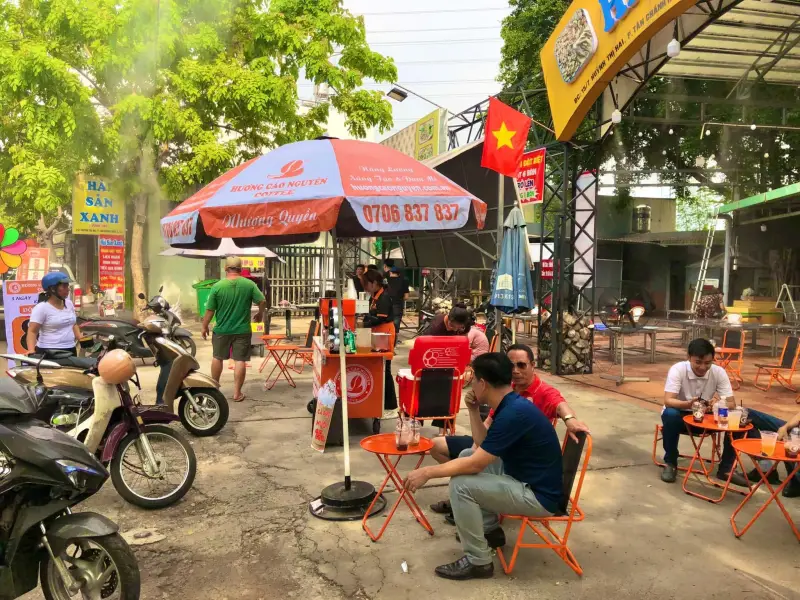 Mô hình quán cafe góc phố / Cafe cóc hiện đại