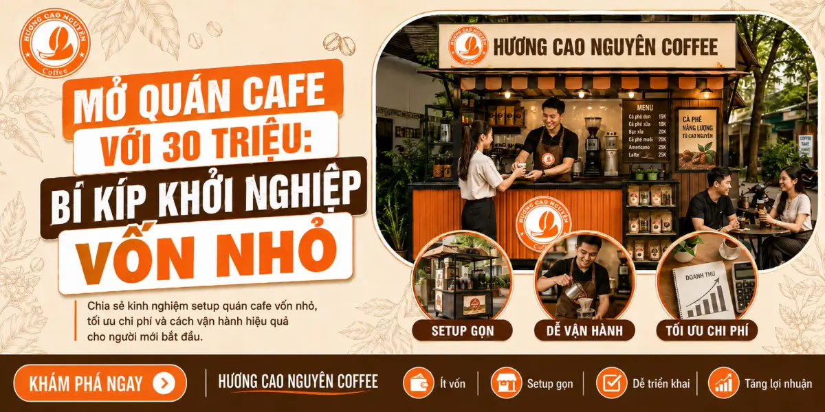 Mở Quán Cafe Với 30 Triệu: Bí Kíp Khởi Nghiệp Vốn Nhỏ