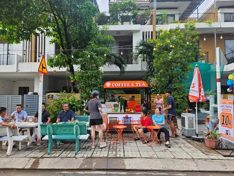 Quầy Kiosk cafe nhỏ tại các khu dân cư, văn phòng